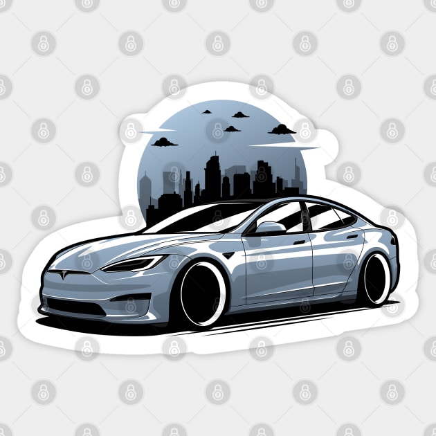 Tesla sticker on sale